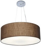 Lustre Pendente Cilíndrico Vivare Md-4070 Cúpula em Tecido 80x30cm - Bivolt