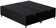 Base Cama Box Baú Casal Queen 158cm Hit Z04 Suede Preto - Mpozenato