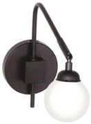 Arandela Choice Articulada 29X12X26Cm Globo Ø08Cm 1Xg9 - Old Artisan A... (PRETO, FOSCO (Branco))