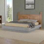 Cabeceira Casal Queen em Madeira Carvalho Rústico 190x115 cm Marin Brasil