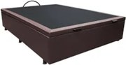 Base Box Baú para Cama Viúva 128x188cm Liz S05 Sintético Marrom - Mpoz