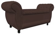 RECAMIER BAU LONDRES 1,20 M SUEDE DROSSI - Marrom