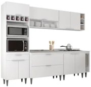 Armário de Cozinha CP07 Com Pia 100cm Pérola Z34 Branco     - Mpozenat