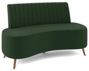 Sofá 2 Lugares Living 160cm Pé Palito Maraú Veludo K01 - D'Rossi - Verde