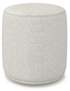 Puff Redondo Orgânico para Sala Malu Linho M11 - D'Rossi - Cinza