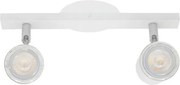 Spot De Sobrepor Duplo Aluminio - BRANCO FOSCO
