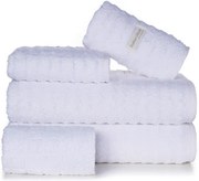 Jogo de Toalha 5 Peças 100% Algodão Fio Penteado  Branca