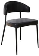 Cadeira de Jantar Estofada Kit 4 Chloe M25 Sintético Preto - Mpozenato