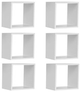 Kit 06 Nichos Organizador 30x30cm Branco G01 - AJL Móveis
