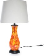 Abajur 54 cm Multicor Amarelo, Laranja e Coral Murano Cristais Cadoro