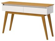 Aparador Estar Cor Off White Com Nature 2 Gavetas 136cm - 79289 Sun House