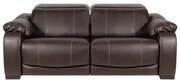 Sofá Elétrico Reclinável e Retrátil 2 Lugares Affection Couro Marrom G34 - Gran Belo