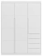 Guarda Roupa Infantil 3 Portas 4 Gavetas Lua Z39 Branco - Mpozenato
