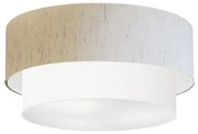 Plafon Para Banheiro Cilíndrico SB-3017 Cúpula Cor Linho Bege Branco
