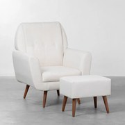 Poltrona de Amamentação Lola com Puff Lola Trend - Cru