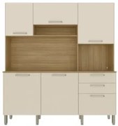 Armário de Cozinha Compacta 180cm Turim Plus Freijó/Soft Z06 - Mpozena