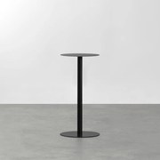 Mesa Lateral Disco Redonda 25cmx50cm - Preto