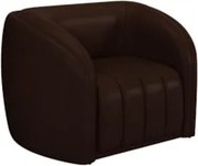 Poltrona Decorativa para Sala 112cm Meris Z32 Sintético Café - Mpozena