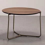 Mesa Centro Essence Alta Tampo Nogueira Base Bronze - 78333 Sun House