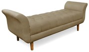Recamier Olinda Suede 160 cm Pés Chanfrado Castanhos M11 - D'Rossi - Marrom Rato