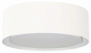 Plafon Duplo Cilíndrico Md-3037 Cúpula em Tecido 60x25cm Branco - Bivolt