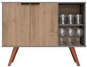 Balcão Buffet Cantinho do Café Bianca Freijó/Grafite Z34 - Mpozenat