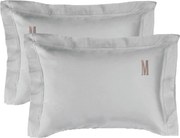 Jogo 2 Fronhas Trussardi 300 fios Cetim Galieno 50x70cm - Marmo  Marmo