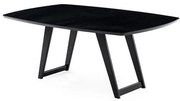 Mesa de Jantar Jesse Preta Com Tampo de Vidro Preto 190cm - 77299 Sun House