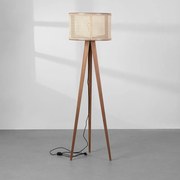 Luminária de Piso Zen - Ratan em Palha Natural