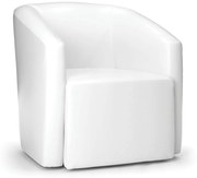 Poltrona Decorativa Orgânica Stella Max Sintético PU D03 - D'Rossi - Branco