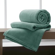 Manta De Microfibra Tamanho Casal 1,80 X 2,20 M Super Soft - Camesa (VERDE)