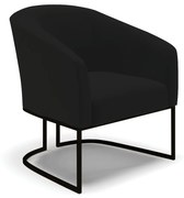 Poltrona Decorativa Industrial Preto Stella Linho D03 - D'Rossi - A79 Preto
