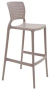 Banqueta Alta para Bar Tramontina Serena Camurça em Polipropileno com Proteção Antimicrobiana