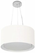 Lustre Pendente Cilíndrico Duplo Vivare Md-4123 Cúpula em Tecido 40x25cm - Bivolt