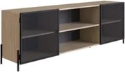 Rack Para TV Até 70 Pol. 2 Portas Pés Metálicos York Hanover/Preto - A