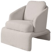 Poltrona Design Califa Encosto Almofadado Bouclê Branco G92 - Gran Belo