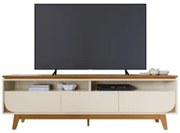 Rack Bancada de TV 75 Pol 200cm Celina Z10 Off/Cinamomo - Mpozenato