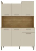 Armário de Cozinha Compacta 121cm Pádua Plus Freijó/Soft Z06 - Mpozena