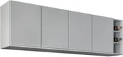 Armário de Cozinha Aéreo Nevada com Nicho 180cm 4 Portas Cinza Claro -
