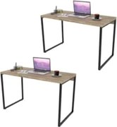Kit 2 Mesas de Escritório Office 120cm Estilo Industrial Prisma C08 Ca