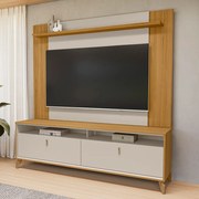 Conjunto Painel Extensível e Rack 180cm Tremonti/Duarte TV até 55 Tauari/Off White G77 - Gran Belo