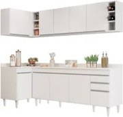 Armário de Cozinha Modulado de Canto Direito 5 Peças CP44 Balcão com T