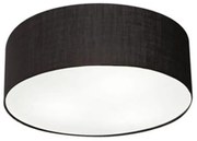 Plafon Cilíndrico Md-3046 Cúpula em Tecido 35x12cm Preto - Bivolt