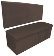 Kit Calçadeira e Painel Clean 140 cm Suede - Marrom