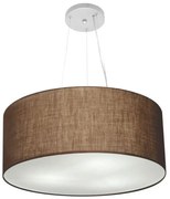 Lustre Pendente Cilíndrico Vivare Md-4189 Cúpula em Tecido 50x30cm - Bivolt