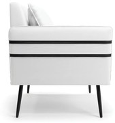 Kit 02 Poltronas Mari Corino Pés Palito de Ferro Preto D03 - D'Rossi - Branco