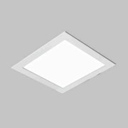Luminária De Embutir Ruler Quadrado 38X38X10Cm 4Xe27 | Usina 3700/38 (FN-F - Fendi Fosco)