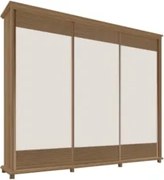 Guarda Roupa 250cm 3 Portas Deslizante Sem Espelho 4 Gavetas Doratto F