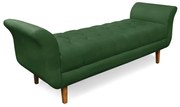 Recamier Olinda Suede 160 cm Pés Chanfrado Castanhos M11 - D'Rossi - Verde