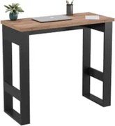 Mesa Para Computador Estilo Industrial 90cm Chess F04 Preto/Solanum -